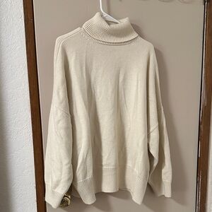 Topshop Cream Turtleneck Sweater